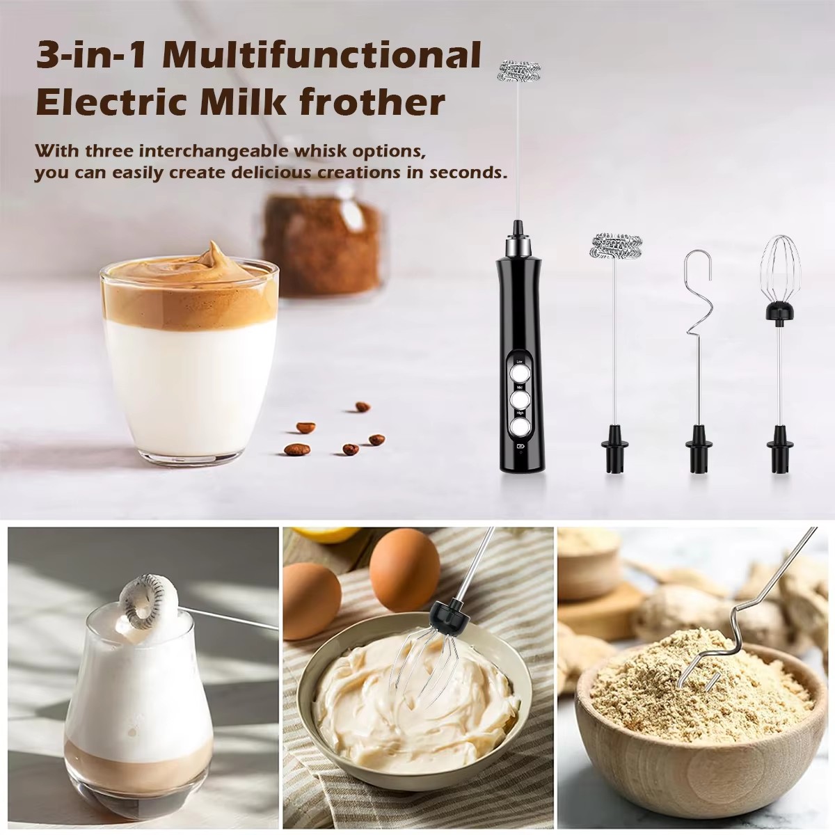 เครื่องตีฟองนมไฟฟ้าแบบชาร์จไร้ - Portable Blender Usb Rechargeable บทวิจารณ์และราคา