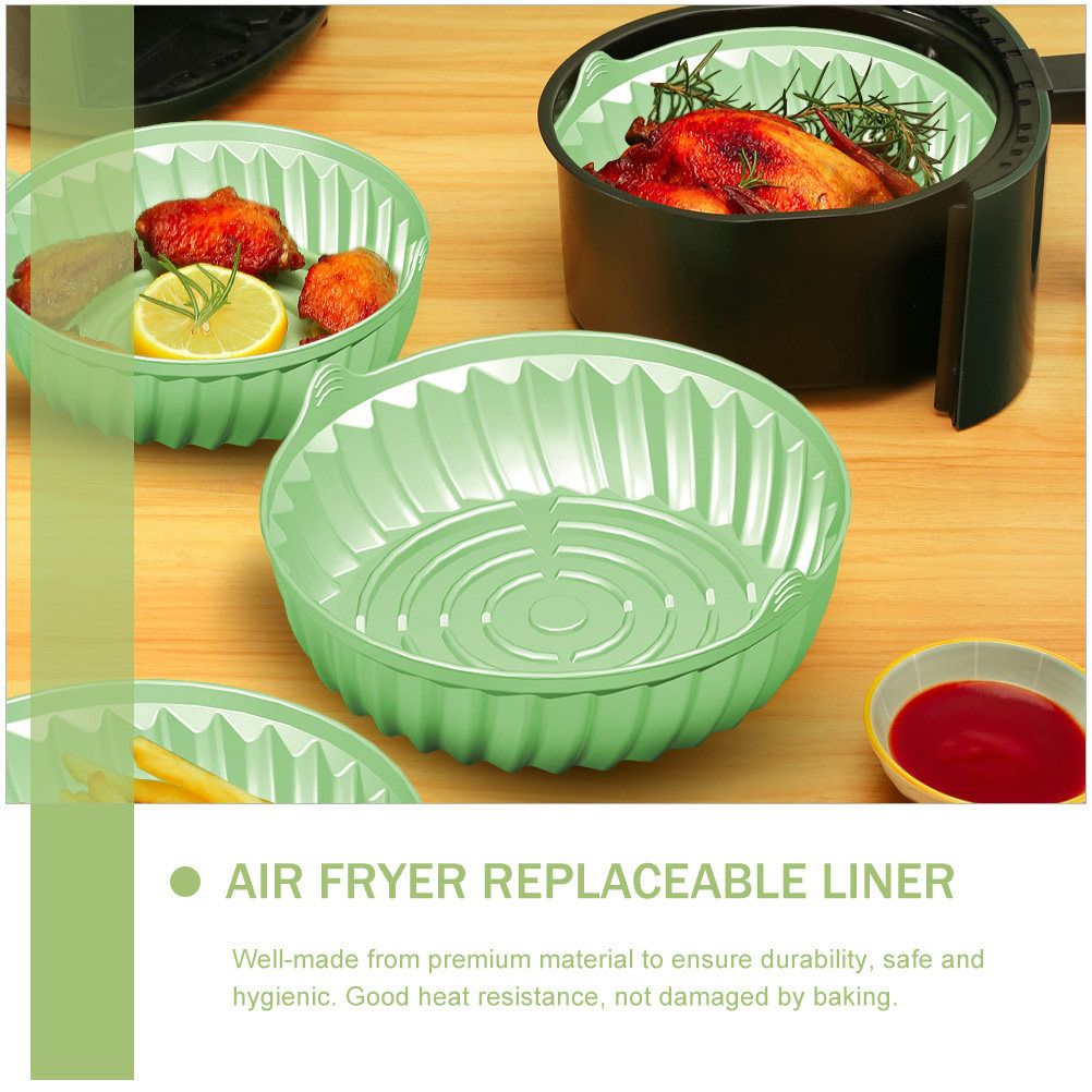 ถาดอบซิลิโคนทรงกลมสำหรับหม้อทอ - Air Fryer Silicone Pot Liner บทวิจารณ์และราคา